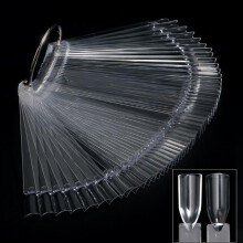 50 pcs Clear Nail Practice Tips Perfect for Nail Art Display and DIY Home Manicures