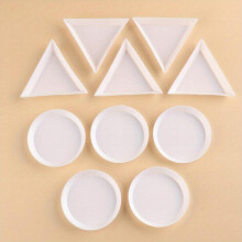 DIY Nail Art Manicure Accessories Triangular Tray for Rhinestone Diamond Pink Storage Box Plate