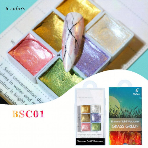 Shimmering Metallic Nail Watercolor Paint Set Create Stunning Macaron Designs with Ease