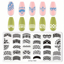 Unicorn Flower Leaves Animal Nail Art Stamping Plates Set of 12 Manicure Nail Supplies for Gift Birthday Party Create Stunning Nail Art Designs with E