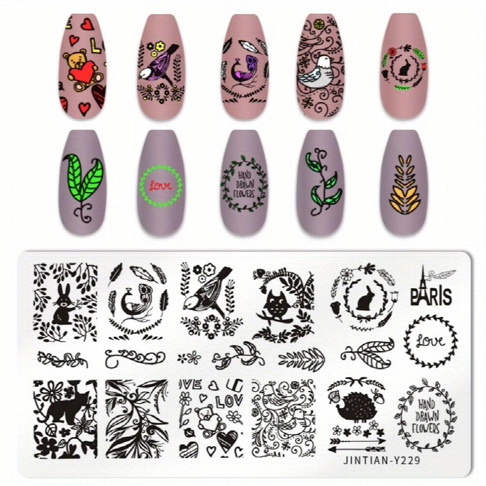 Create Unique Nail Art with Stainless Steel Nail Stamping Plates