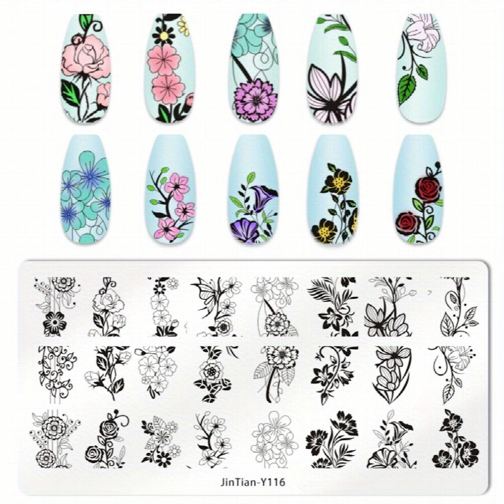 Stainless Steel Nail Stamping Plates Shapes Image Stamp Template Nails Printing Tool Nail Art Decoration Nail Decals Tools