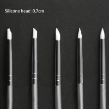 5pcs set Professional Silicone Nail Brushes for Dotting Painting and Sculpting Includes 5 Tips for Manicure and Embossing Easy to Use and Clean Perfec