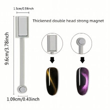 3D Magnetic Nail Art Kit with Single head and Double head Flower Dotting Pen and Magnet Stick for DIY Salon Studio and Home Use