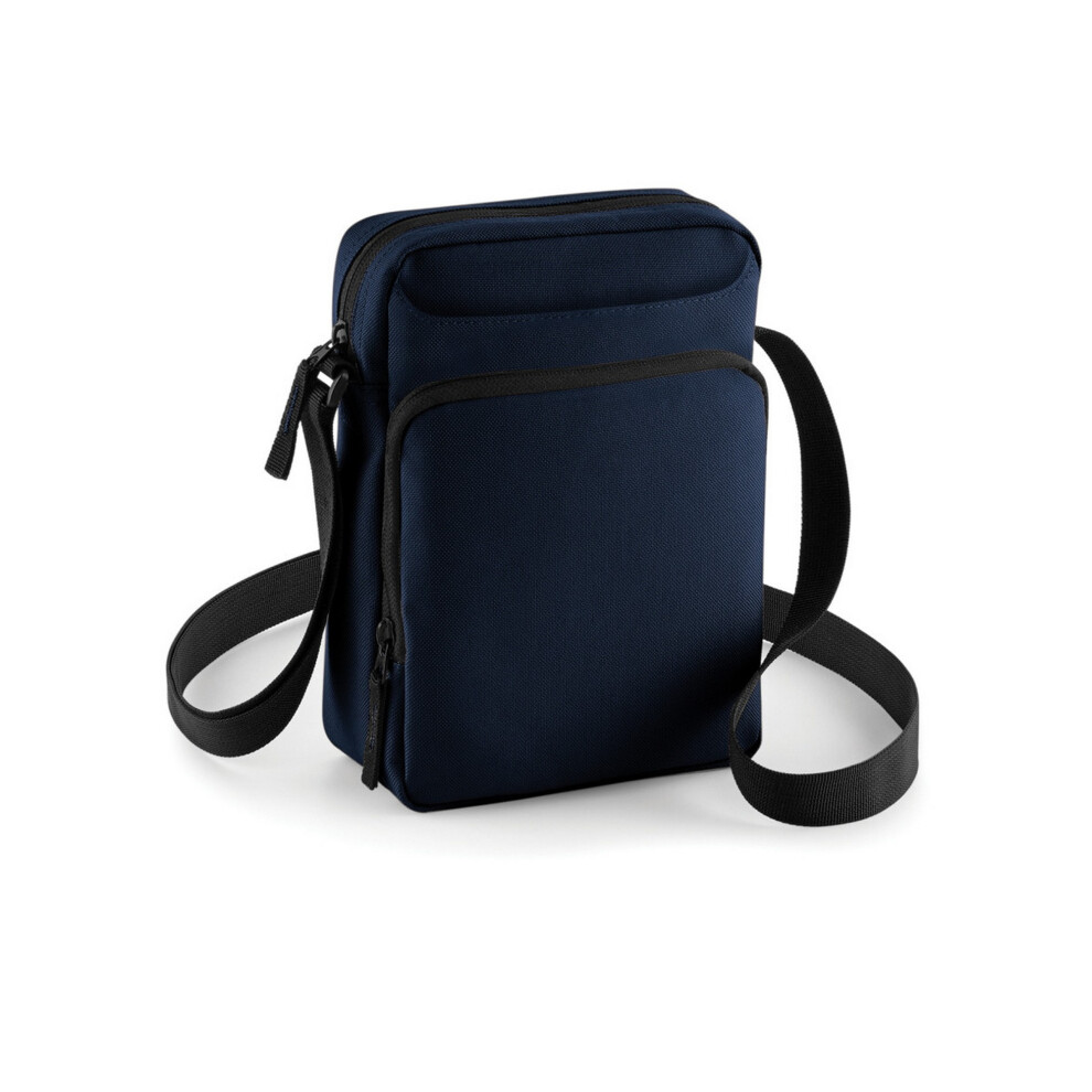(One Size, French Navy) Bagbase Across Shoulder Strap Cross Body Bag (Pack of 2)