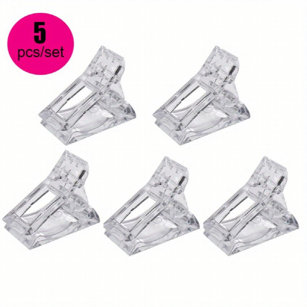 5 pcs Quick and Easy Polygel Nail Extension Builder Clamps Perfect for Manicure Nail Art and Building Nail Tips