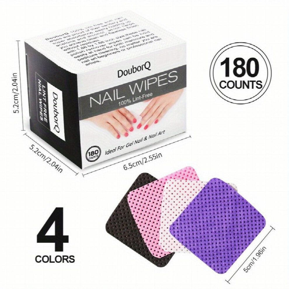 180 Pcs Nail Wipes Lint Nail Polish Remover Pad Lint Nail Wipes Lint Wipes