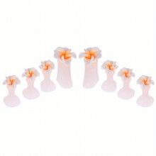 8 Pcs Silicone Toe Separators Flower Toe Spacers Reusable Pedicure Dividers Nail Art Manicure Polish Guards Pedicure DIY Tools For Home Salon