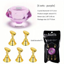 Japanese Nail Practice Stand Clay Nail Support Base for Manicure and Pedicure Includes Stickers for Nail Art Practice