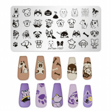 1 pcs Reusable Nail Stamping Plates for Women Animals Cats Dogs Snakes Easy to Use and Durable