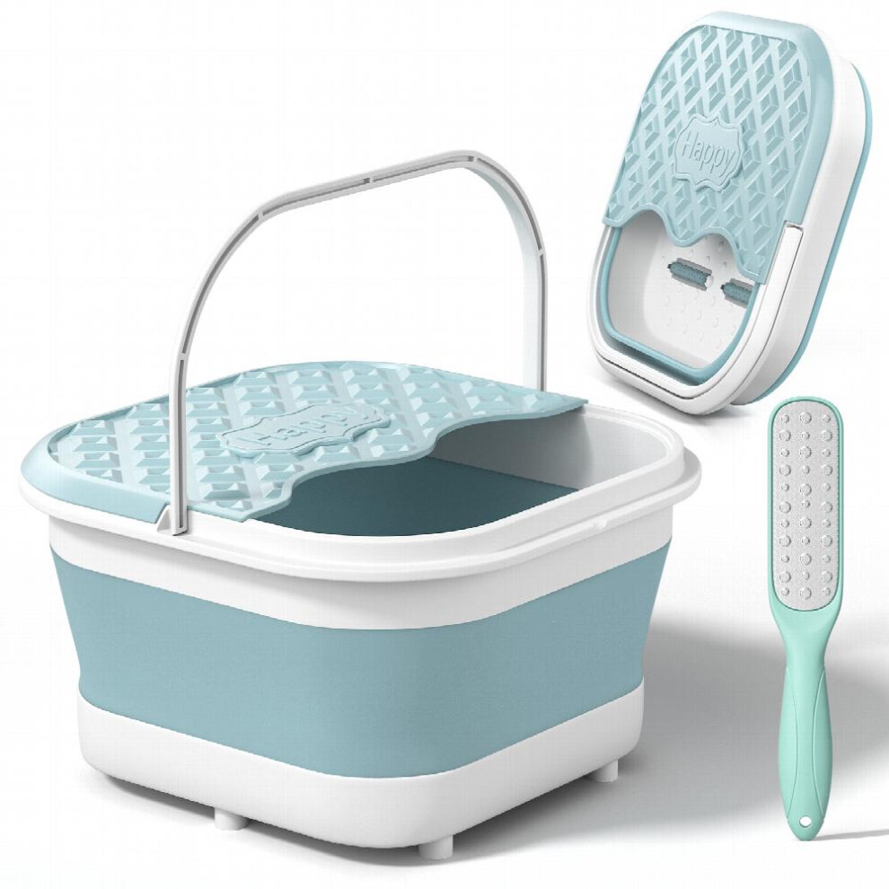 Large Collapsible Foot Bath Foot Soak Tub With Handle 15L Sturdy Durable Plastic Foot Bucket Foot Soaking Bath Basin Portable Foot Tub