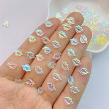 100pcs bag Mini Colored Lips Nail Rhinestones Gems Glitter Nail Art Jewelry Ornament Jewelry Making Hairwear Accessories
