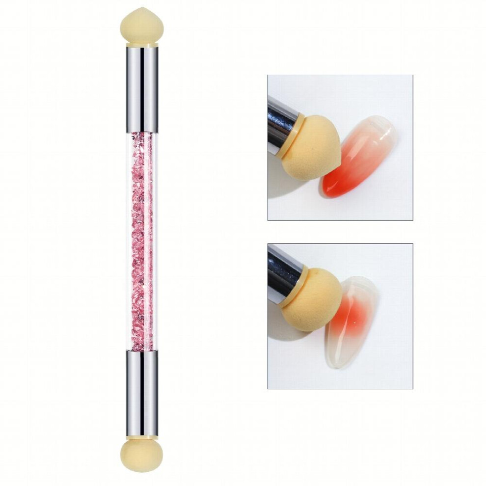 Nail Art Brush Ombre Sponge Nail Art Tool Pens Nail Gradient Double ended Sponge Brushes Nail Art Tools For Nail Salon Home Use