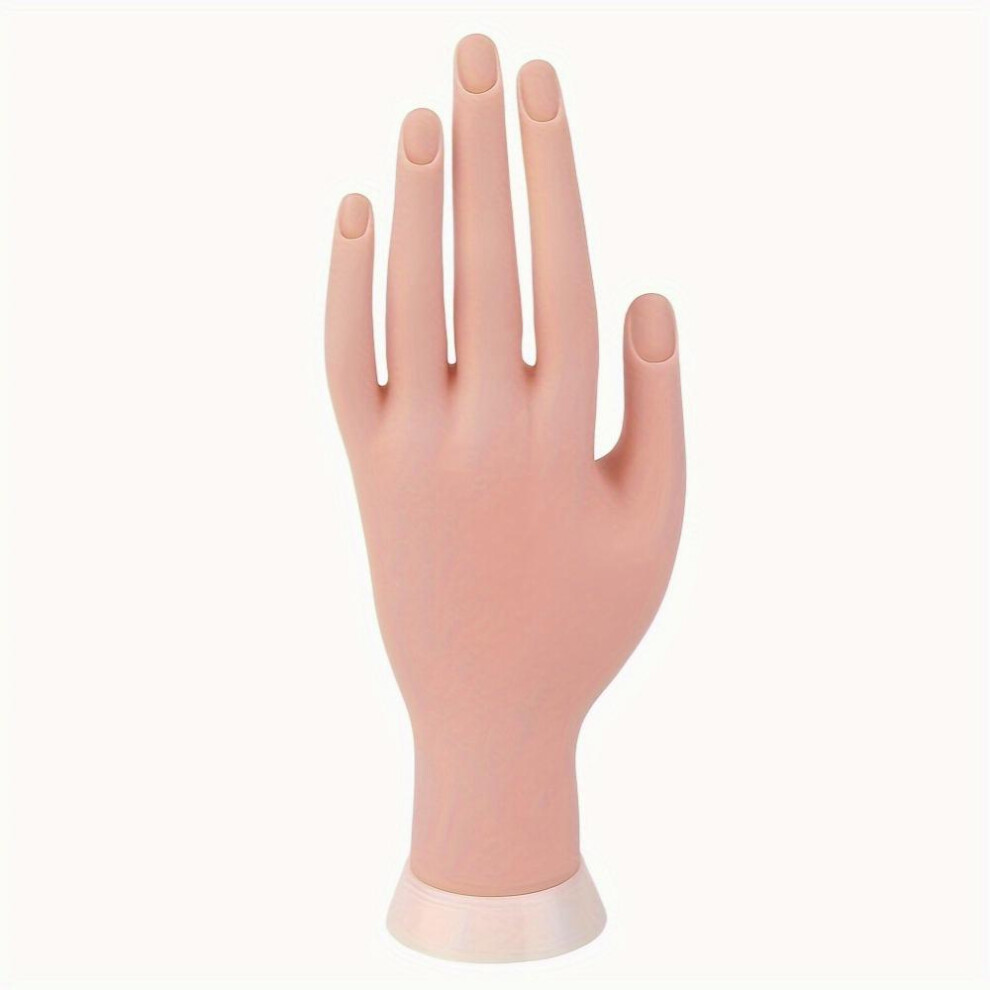 1pcs Silicone Practice Hand For Acrylic Nails Soft Realistic Mannequin Hands For Practicing Nail Art Manicure Nail Art Training Nail Art Practice Acry