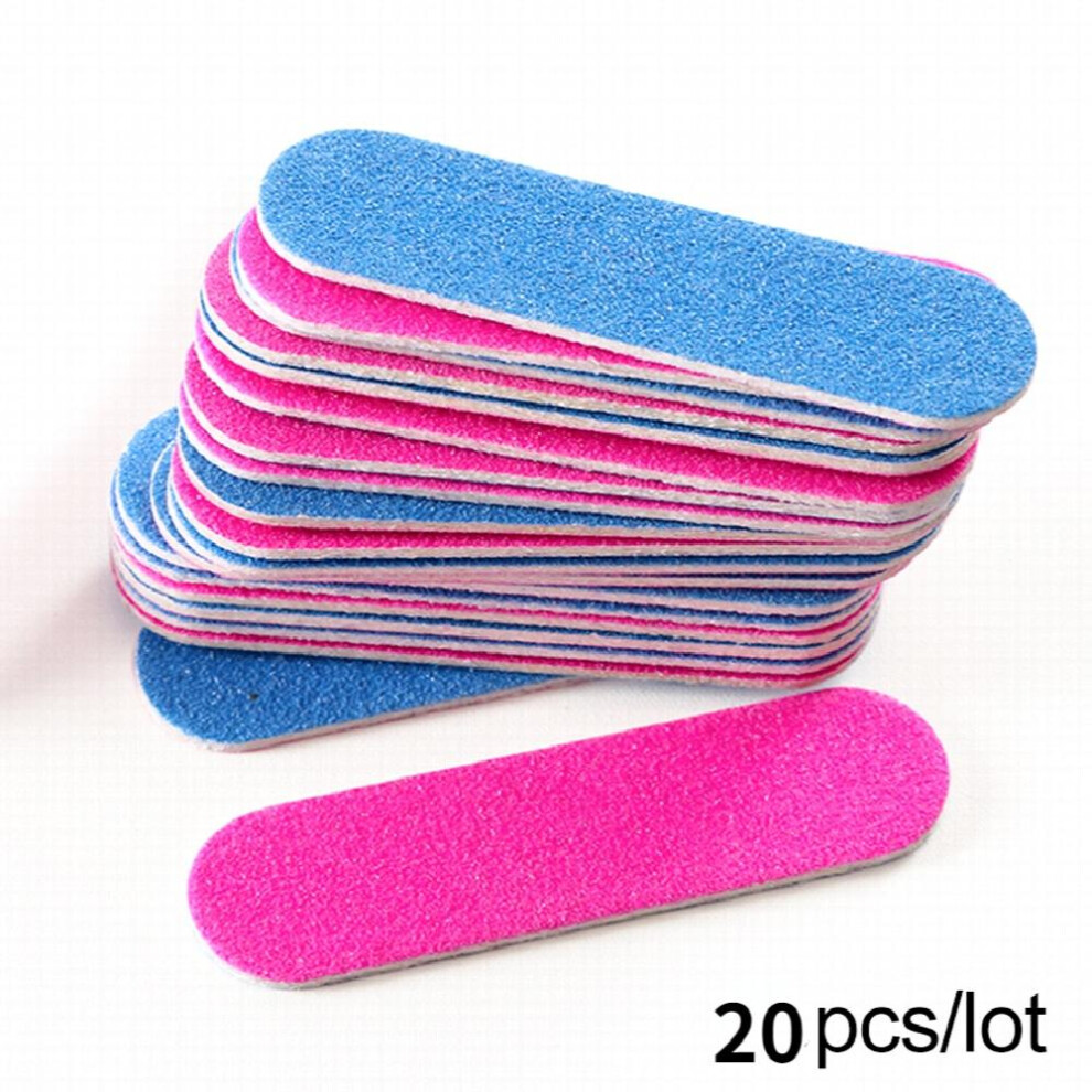 20 Pcs Mini Double Sided Nail File Disposable Nail Equipment Accessories Buffer Files Manicure Tools Salon