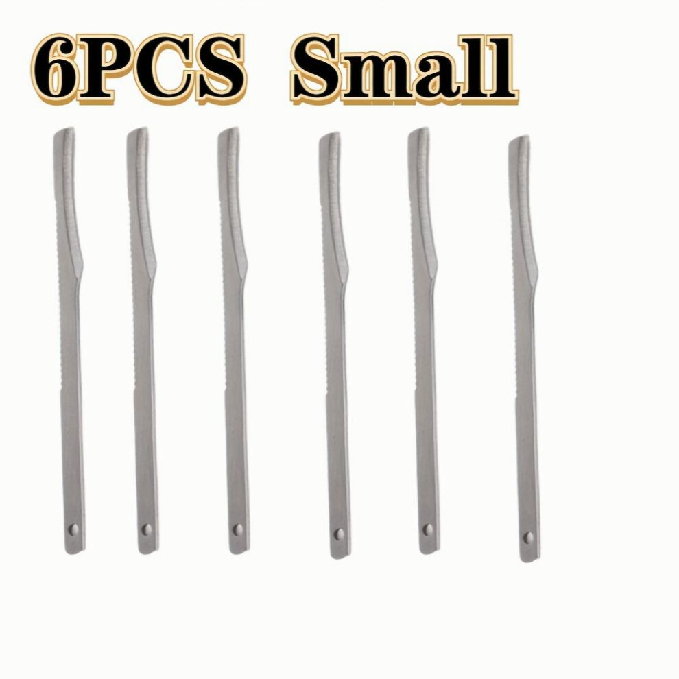 6pcs Stainless Steel Feet Scraper for Manicure and Pedicure Exfoliates Calluses and Removes Dead Skin Silvery Finish Includes Manicure Kit