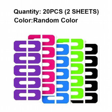 20PCS U shape Nail Form Guide Sticker Stripping Tape Anti splash Protection Nails Creative Fingerprint Stickers Finger Skin Protection Random