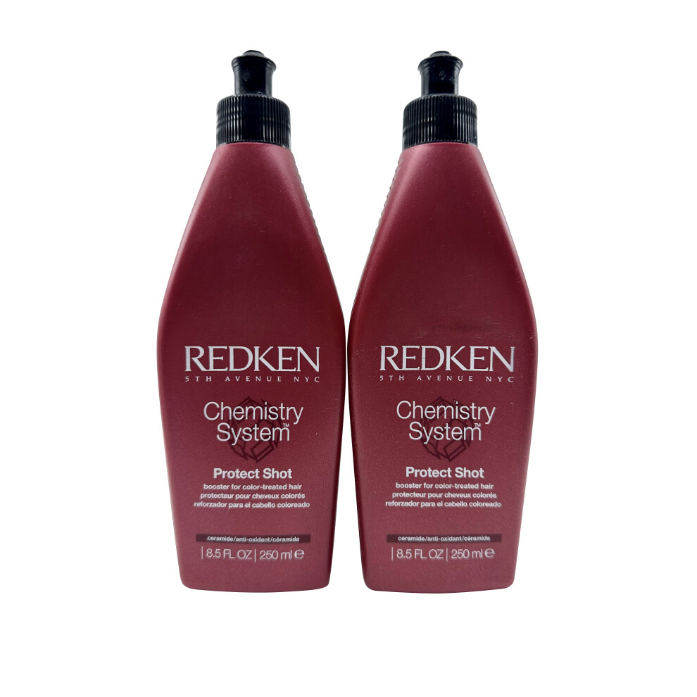 Redken Chemistry System Protect Shot Booster Color Treated Hair 8.5 OZ Set of 2