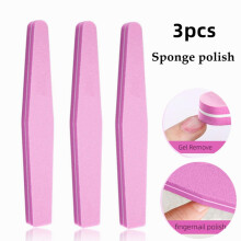 3 Pcs Nail Buffers Block Files Sponge Washable Double Sided Sanding Buffing File For Acrylic Nails