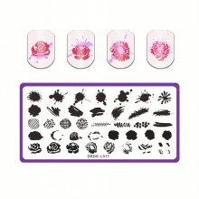 Nail Art Stamp Template Overprint Nail Stamp Stencils Large Rectangle Stainless Steel Nail Stamping Plates Manicure Tool