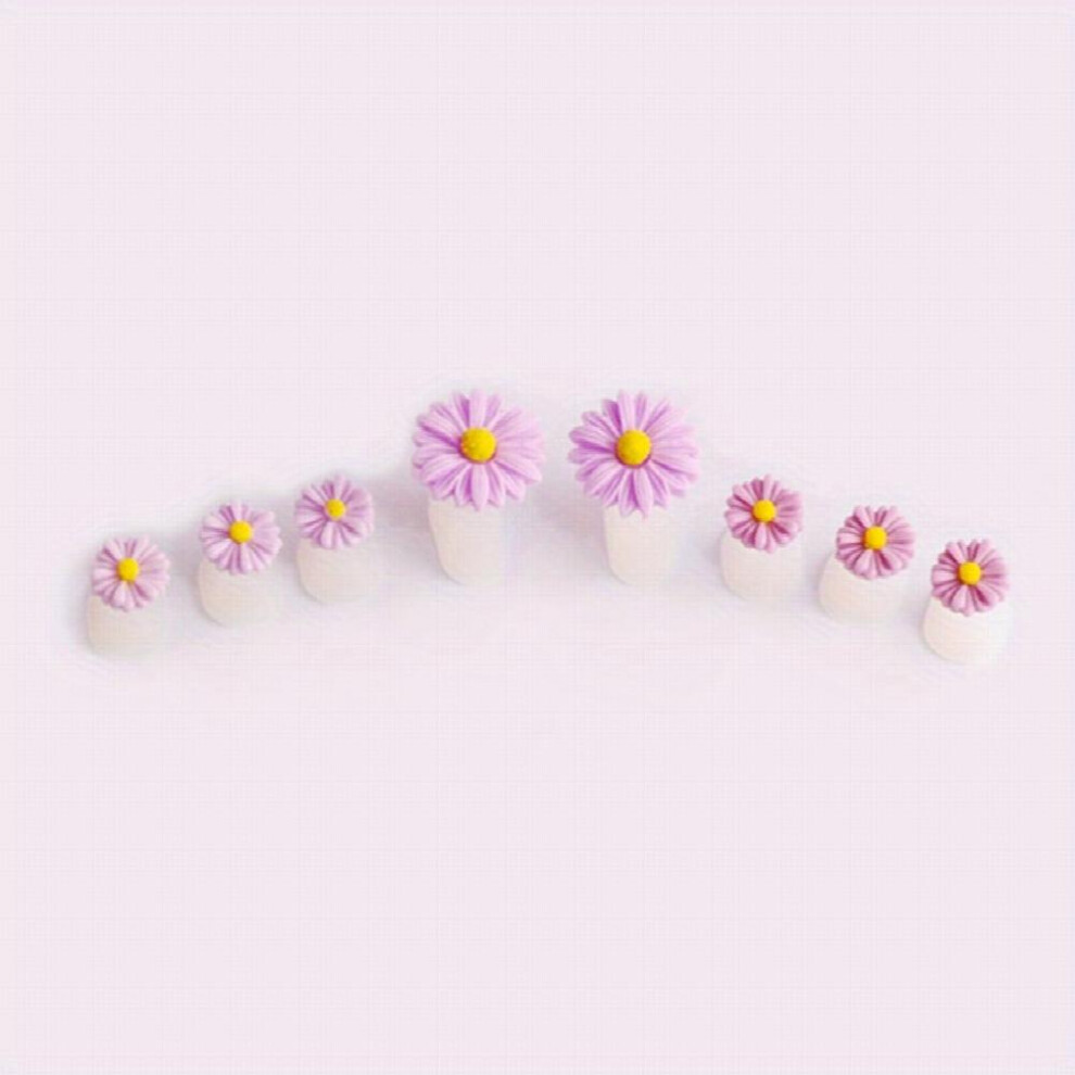 8 Pcs Daisy Flower Silicone Toe Separators Silicone Toes Dividers Pedicures Tools For Nail Art Manicure Pedicure DIY