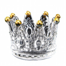 Crown Nail Art Dish 2 In 1 Nail Pen Holder & Mini Nail Art Acrylic Liquid Powder Dish Glass Nail Crystal Bowl DIY Manicure Tool colorful