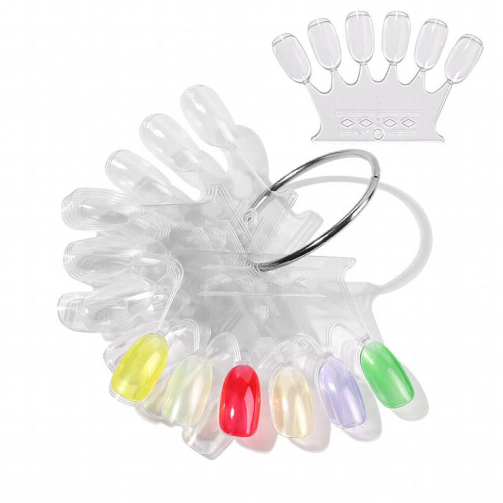 60 pcs Colorful False Nail Display Tips Perfect for Nail Art Practice and Manicure Supplies