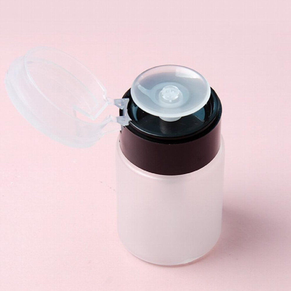 50ml Push Down Empty Lockable Pump Dispenser Bottle For Nail Polish And Makeup Remover Top Cap