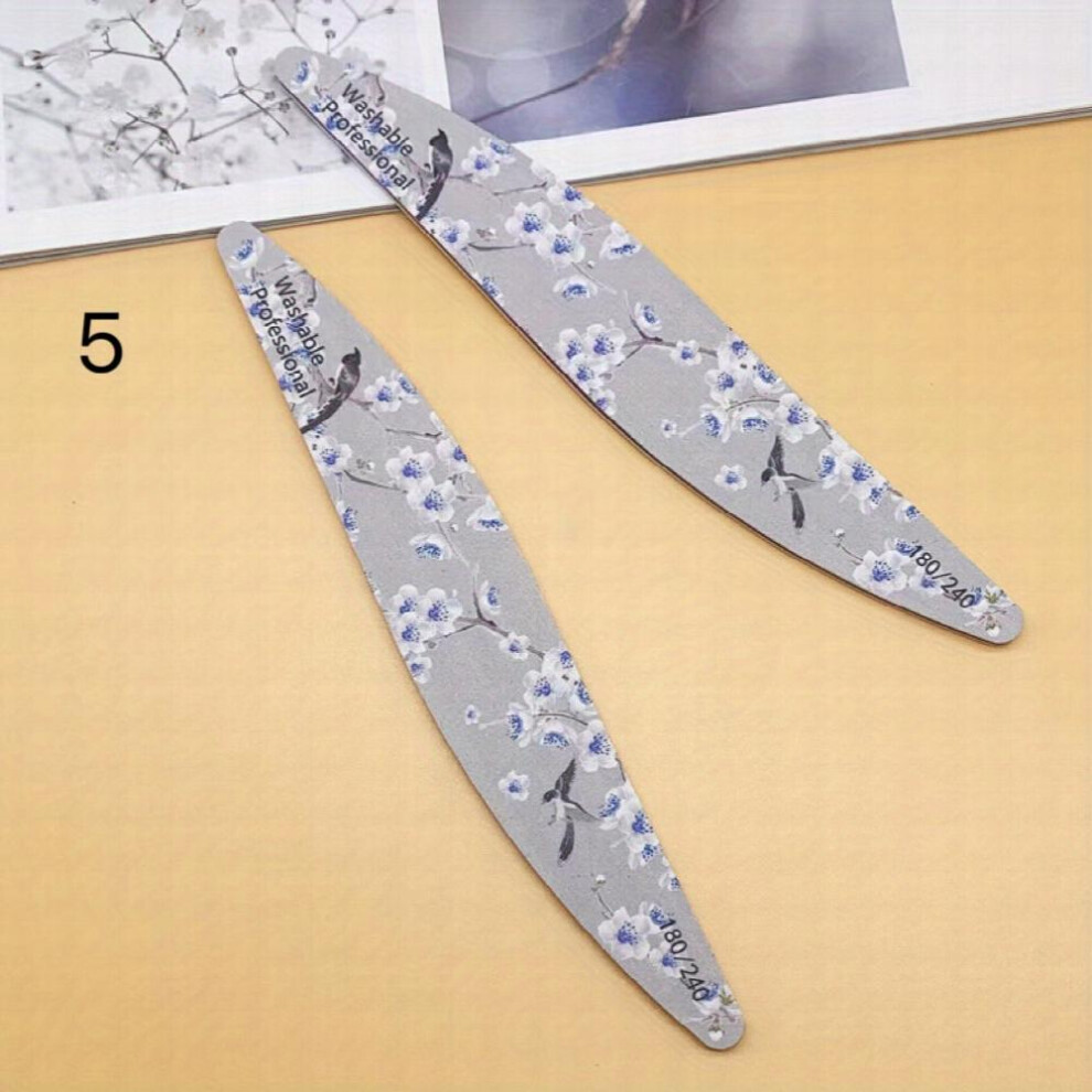 Nail File Printing Block Nail Buffer Double sided Printing Portable Pedicure Manicure Nails Sandpaper File