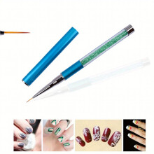 Nail Art Brush Liner Painting Pen Acrylic Builder Flat Crystal Drawing Manicure Brush Nail Art Tools Brushes