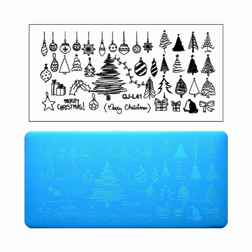 Nail Stamp Template Diy Printing Nail Art Stamper Nail Stamping Template Snowflake Leaves Christmas Stamp Tool For Manicure Salon Home