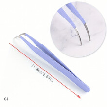 Straight And Curved Pointed Tweezers For Eyelash Extension Nail Sticker Rhinestones Gems Picker Stainless Steel Precision Tweezers