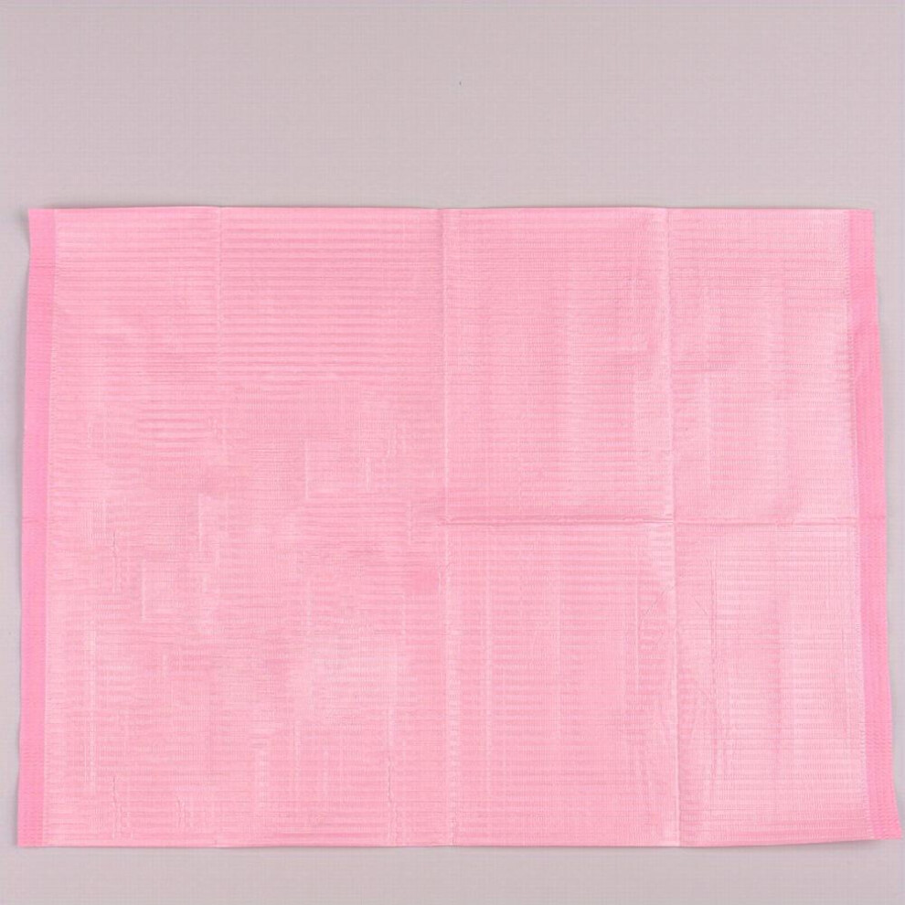 Pink 40Pcs Disposable Nail Art Lint Table Towels Mats Clean Pads Paper Waterproof Acrylic Nails