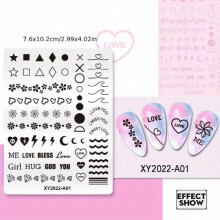 Stainless Steel Nail Stamping Plates Shapes Image Stamp Template Nails Printing Tool Nail Art Decoration Nail Decals Tools