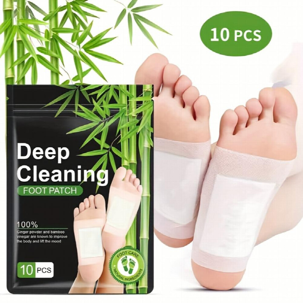 Deep Cleansing Foot Patch Natural Bamboo Vinegar Ginger Powder Foot Pads For Foot Care Adhesive Sheets For Relieve Stress Improve Sleep Relaxation & P