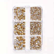 6 Grids Rhinestones Point Back Rhinestones Strass For 3D Nail Art DIY Wedding Accessories Decorations