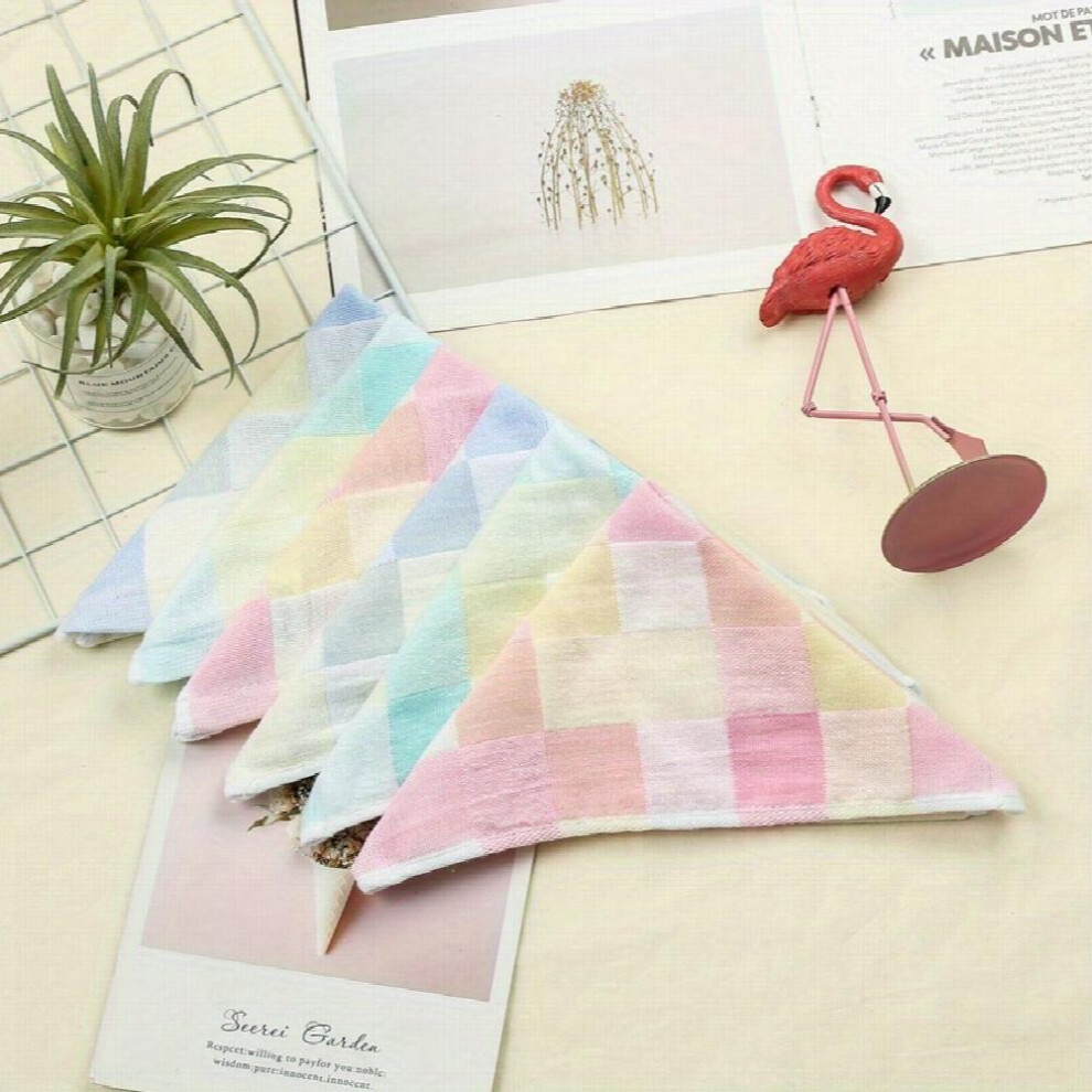 4pc HandkerChief SalivaTowel Baby Bib Wash Face Gauze Towel Absorb Sweat Handkerchief