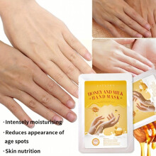 Honey&Milk Hand Mask For Dry Rough Cracked Hands Deeply Moisturize And Nourish Your Dry Rough Hands Soften Your Hands Make Your Hands Smooth And Soft