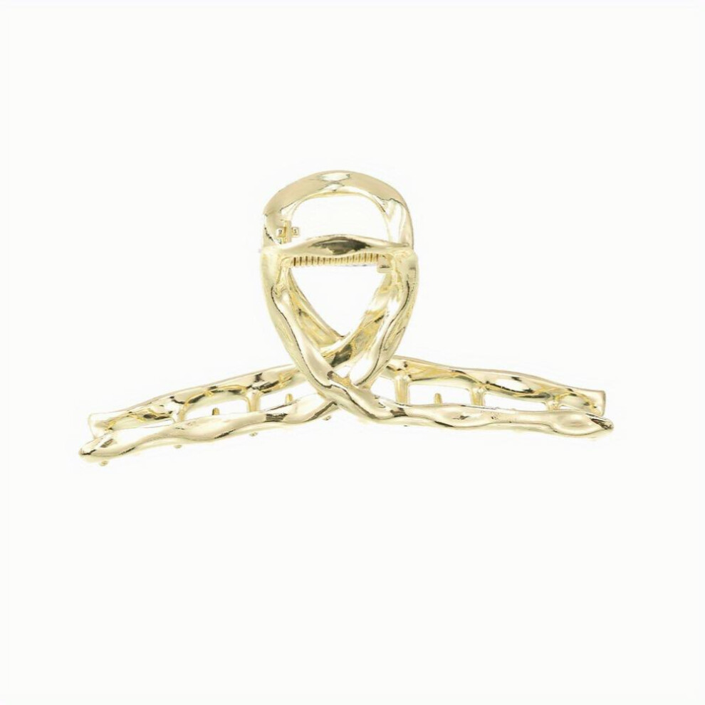 Glossy Hair Claw Metallic Hair Claw Clip Style Nonslip Ponytail Holder Shark Claw Women Girls Hair Accessories-image-OPC-PC2H9YM-NEW