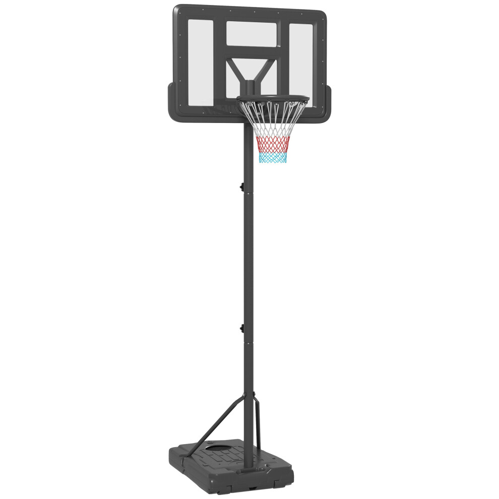 Basketball Backboard Hoop Net Set With Wheels, 200-305cm