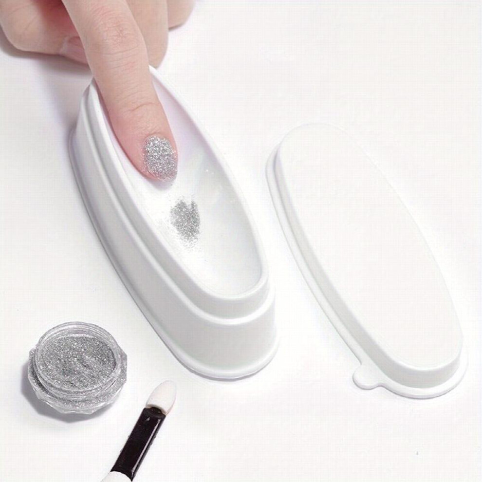 Nail Dip Container Dipping Powder Tray French Nail Smile Line Molding Manicure Mould Nail Tool