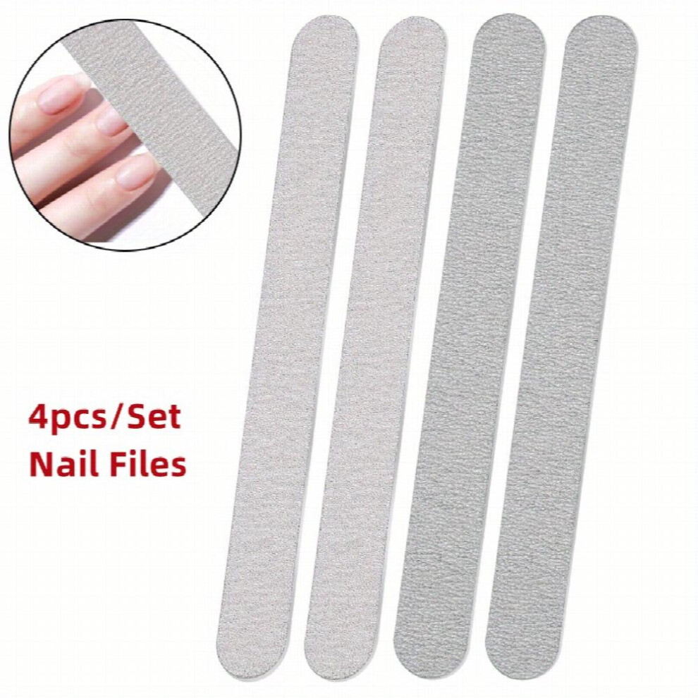 4 pcs Professional Nail Files and Polish Remover Set for Perfect Manicure and Pedicure