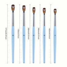 Acrylic Nail Brush 100 Pure Kolinsky Hair Oval Crimped Pressed Shaped Acrylic Nail Brushes Wood Handle Acrylic Powder Brush Set Professional Manicure
