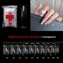 500pcs Lady French Acrylic Style Artificial False Nails Half Tips Clear Acrylic Nail Tips French Nail Tip For Nail Salons And DIY Nail Art Clear