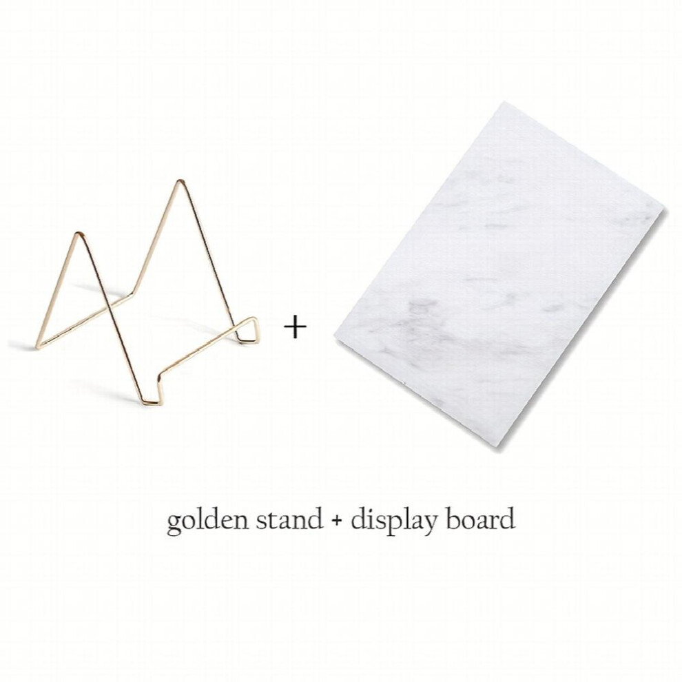 Nail Art Rock Texture Photography Display Board With Stand Holder Marble Pattern Background Props Golden 885676264754