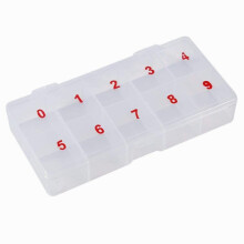 10 Slots Transparent Nail Tips Box Ideal for Storing False Nail Art Tips and Accessories