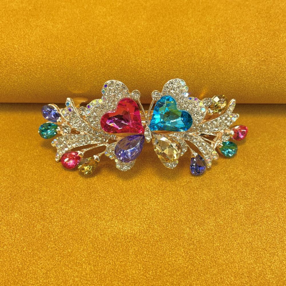 1pc Alloy Rhinestone Crystal Hair Clip French Barrette Duck Billed Clip Hair Accessories Head Jewelry-image-OPC-PC2HBYB-NEW