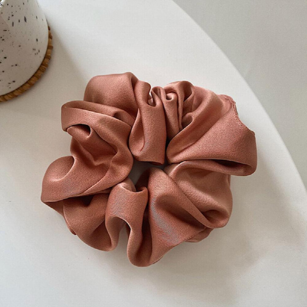 1pc Solid Scrunchie Floral Ponytail Holder Elastic Hair Tie Silk Hair Band Hair Accessory-image-OPC-PC2HBZM-NEW