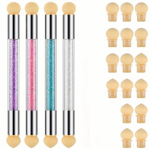 Gradient Shading Nail Art Pen With Rhinestone Handle Double Head Sponges For Dotting And Painting Perfect For Manicure And Nail Art