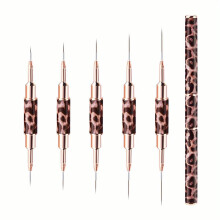 5 pcs Double Ended Nail Art Brushes Set Thin Nail Brushes for DIY Nail Art Perfect for Drawing and Liner 5 Pcs